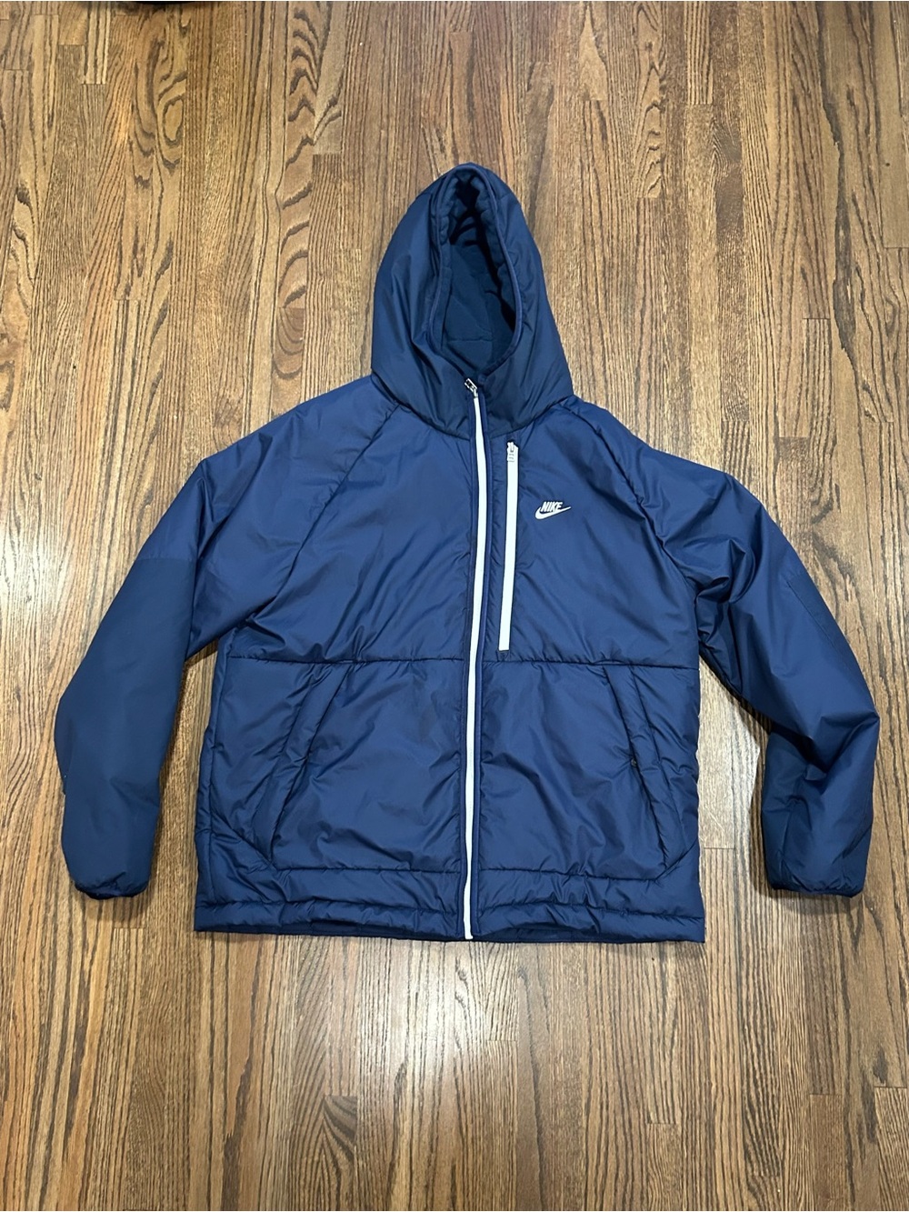 Nike Men’s Therma-FIT Navy Insulated Hooded Jacket XL